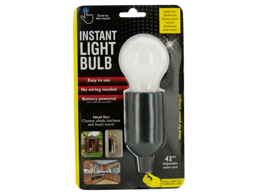 Instant LED Light Bulb with Pull Cord - aomega-products