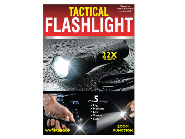 Waterproof Tactical Zoom Flashlight with 5 Settings - aomega-products