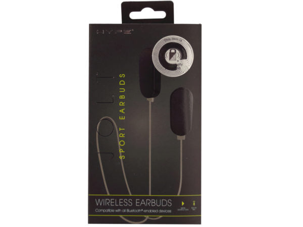 Hype Jolt Black Wireless Sport Earbuds - aomega-products
