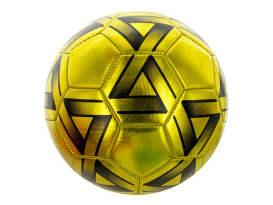 Size 5 Metallic Gold &amp; Black Soccer Ball - aomega-products