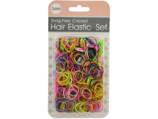 Snag-Free Colored Hair Elastics Set - aomega-products