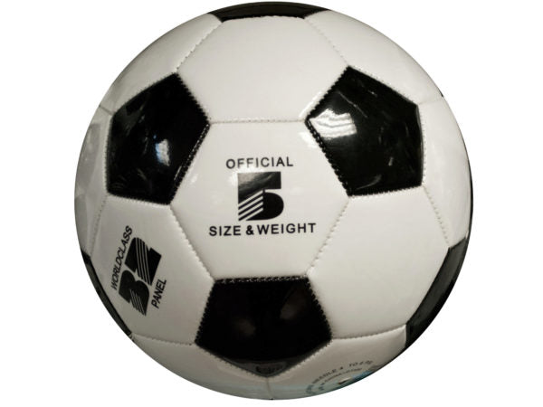 Size 5 Black &amp; White Glossy Soccer Ball - aomega-products