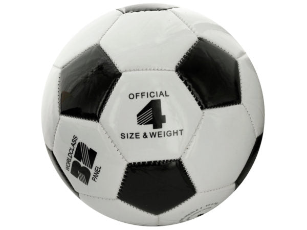 Size 4 Black &amp; White Glossy Soccer Ball - aomega-products