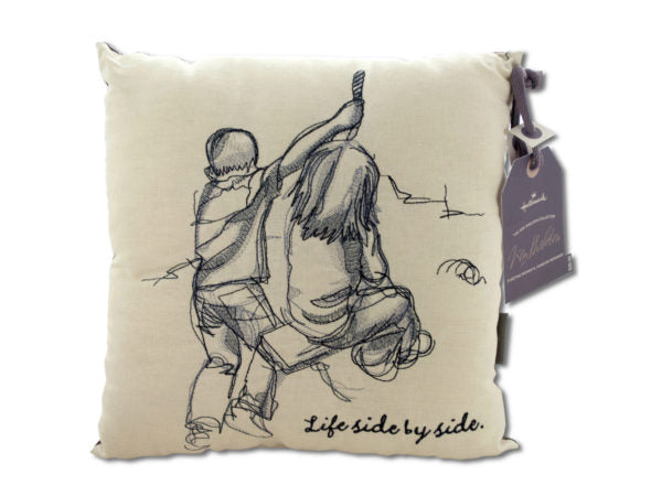 Life Side by Side Embroidered Accent Pillow - aomega-products