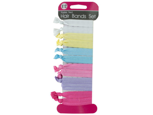 Pastel Tied Hair Bands Set - aomega-products