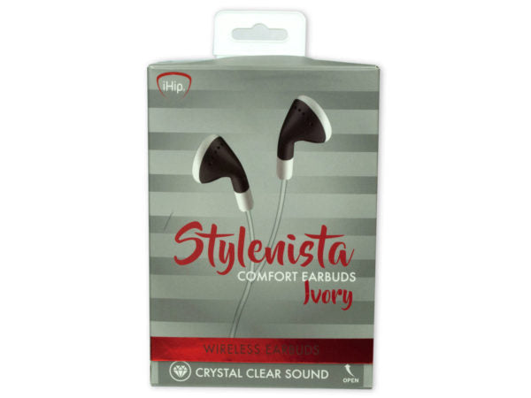 iHip White Stylenista Wireless Bluetooth Earbuds - aomega-products