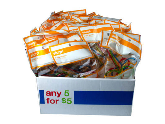 Set of 4 Curly Straws in Countertop Display - aomega-products
