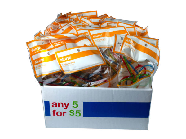 Set of 4 Curly Straws in Countertop Display - aomega-products