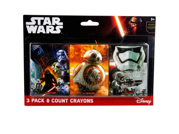 Star Wars 3 Pack 8 Count Crayons - aomega-products