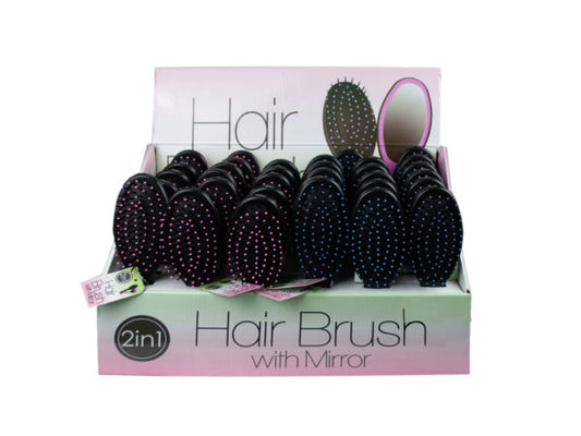 Hair Brush with Mirror Countertop Display - aomega-products