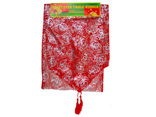 Red and Gold Bell Designs Table Runner - aomega-products