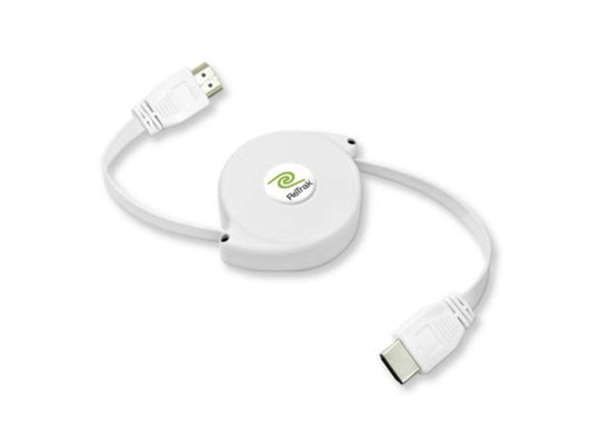 Retractable Standard 1080p White HDMI Cable - aomega-products