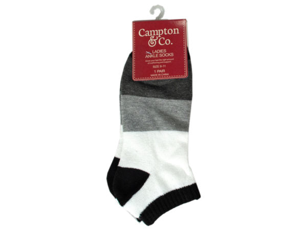 Ladies Ankle Socks 9-11 Assorted Colors - aomega-products